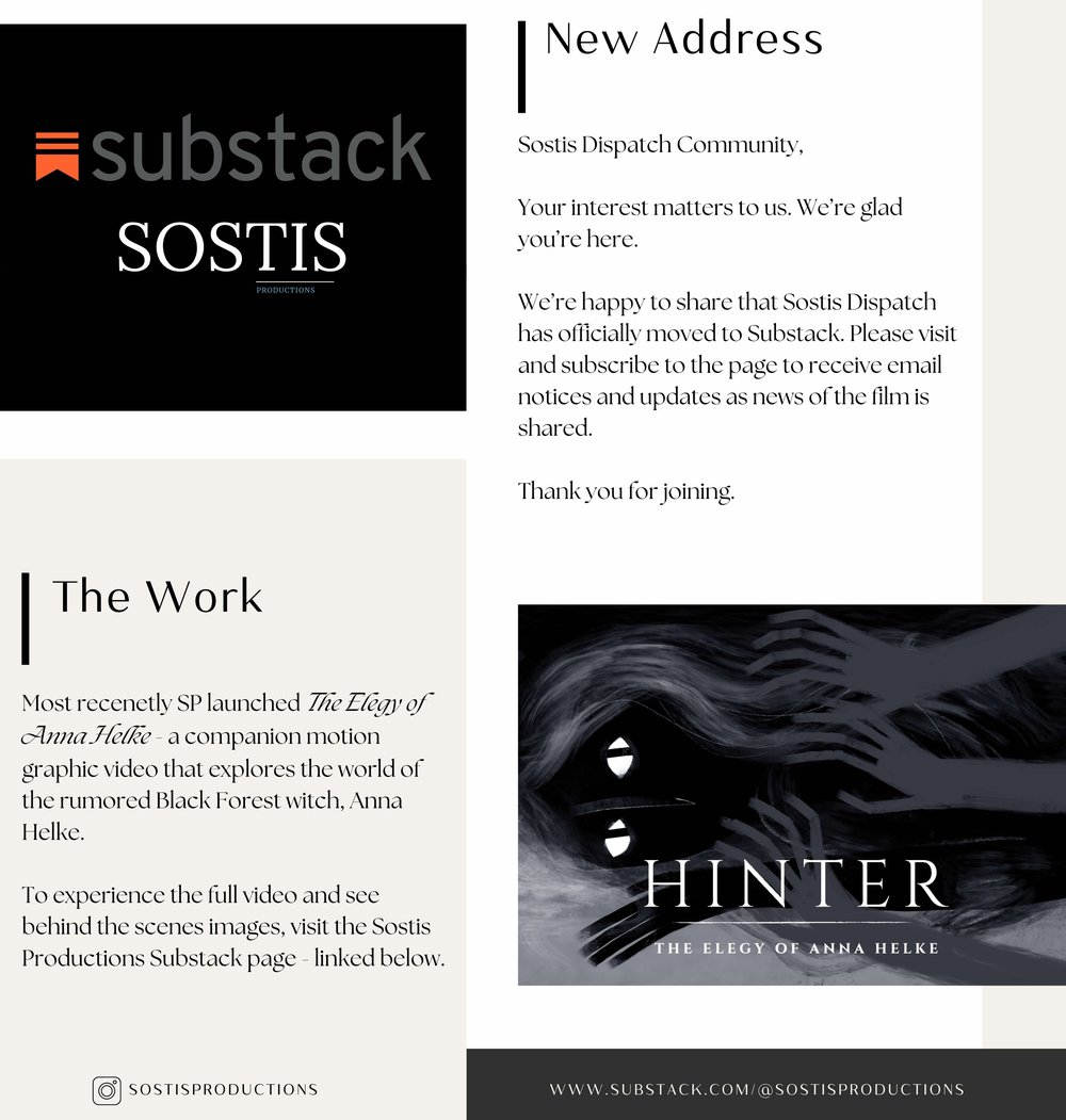 Sostis Productions Dispatch on Substack